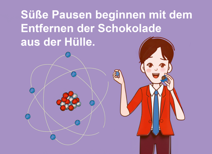 Eine Person ist Schokolade.